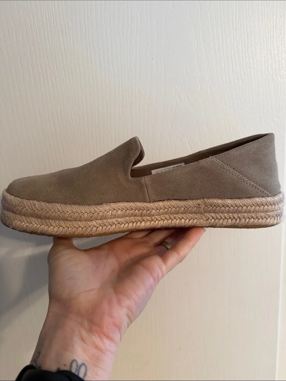 TOMS Carolina Taupe Suede Espadrille